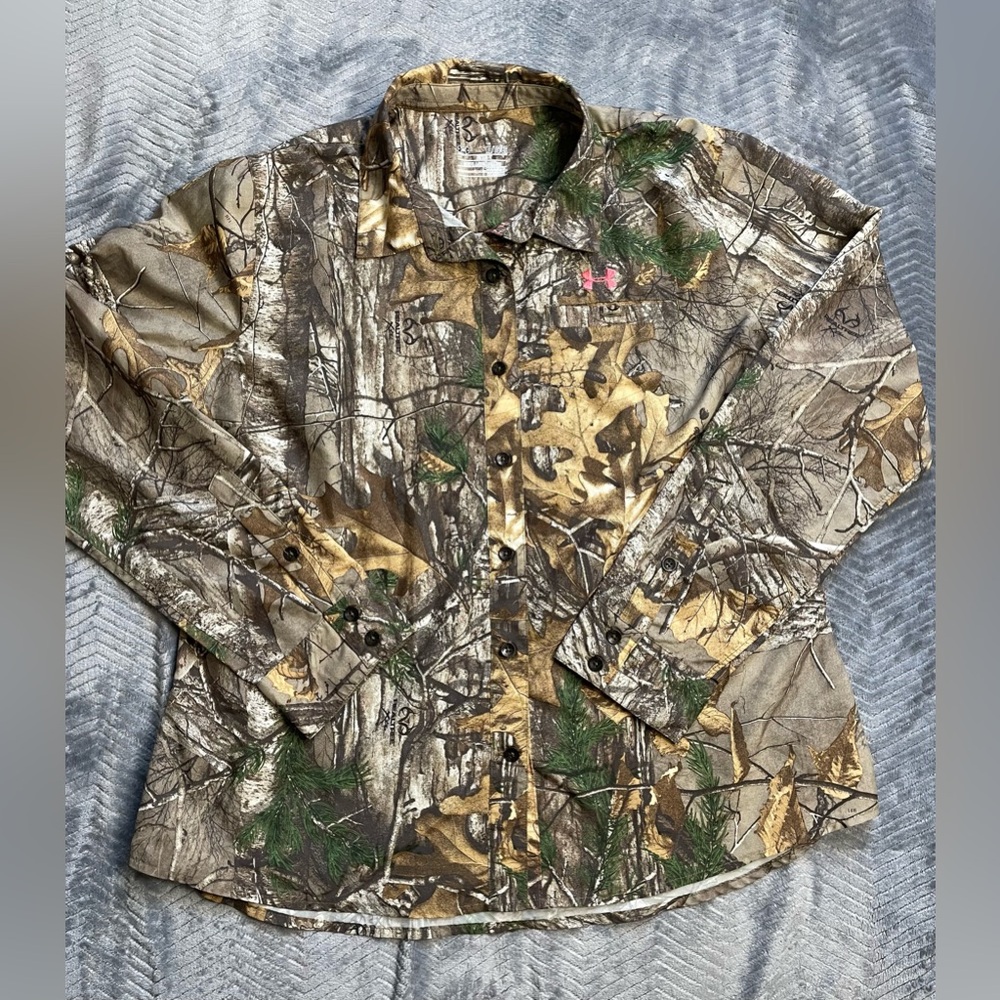 Women’s‎ Under Armour Realtree Xtra Camo Performance Field Shirt XL Fitted